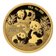 15g China Panda Gold Coin | Damaged