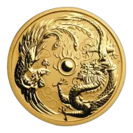 2018 Australia 1oz Gold Dragon and Phoenix Coin