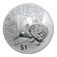 Pre-Owned 2013 New Zealand Kiwi 1oz Silver Coin - VAT Free
