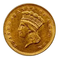 $1 Gold Indian Type 3 - AU (Random Year)