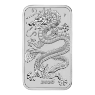 2026 1 oz Perth Mint Silver Dragon Bullion Bar
