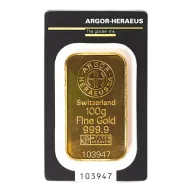 100 Gram Argor-Heraeus KineBar Gold Bullion Bar