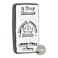 5 oz Monarch Hand Poured Silver Bar (New)