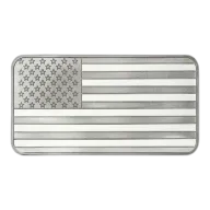 10 oz American Flag Silver Bar