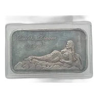 1973 Sailor's Dreams Mermaid 1 oz Silver Bar VINTAGE Mother-Lode Mint