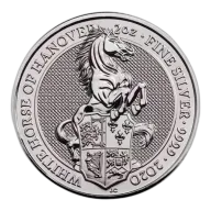 2020 2oz Silver Britain Queen's Beast: The White Horse of Hanover