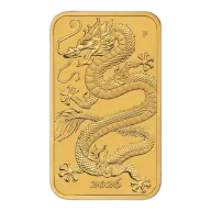 1 oz Dragon Rectangular Gold Bar