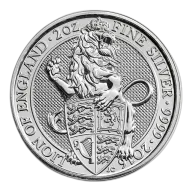 2016 2 oz Silver Great Britain Queen's Beasts - Lion