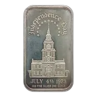 1973 Independence Day 4th Of July 1 oz Silver Bar Madison Mint VINTAGE