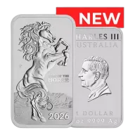 1oz 9999 Silver Horse Rectangular Coin 2026 Perth Mint