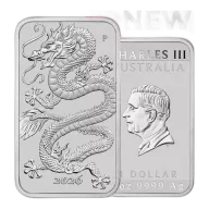 1oz 9999 Silver Dragon Rectangular Coin 2026 - Perth Mint