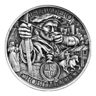 Pre-Owned 2021 Niue Robin Hood 1oz Antique Finish Silver Coin - VAT Free