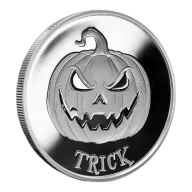 1 oz Trick or Treat Coin Flip Silver Round (New)