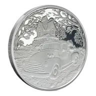 1 oz Vintage Truck Haunted House Silver Round (New)