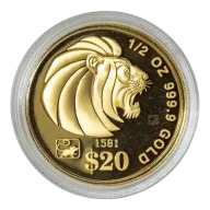 1/2 oz Singapore Gold Lion Bullion Coin (Various Years)