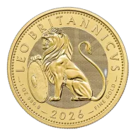 2026 U.K. 100 Pound Gold British Lion .9999 1 oz Brilliant Uncirculated