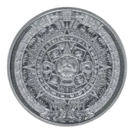1/10 oz Aztec Calendar Silver Round