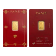 2.5 gram PAMP Suisse Lucky Cat Gold Minted Bar