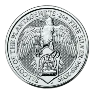 2oz Falcon of Plantagenet Silver Coin