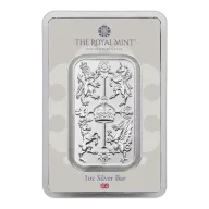 Pre-Owned The Royal Mint Royal Celebration 1oz Silver Bar - Carded