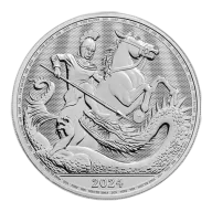Pre-Owned 2024 UK St George and the Dragon 1oz Silver Coin - VAT Free