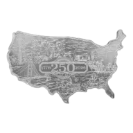 5 oz Elemetal USA 250 Shaped Silver Bar