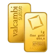 1g Valcambi Minted Gold Bar