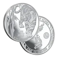 2018 Korean 1 oz Silver Tiger Round