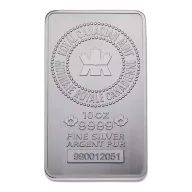 Royal Canadian Mint (RCM) 10 oz Silver Bar