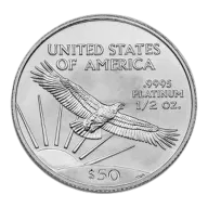 1/2 oz Platinum American Eagle Coin - Dates Our Choice