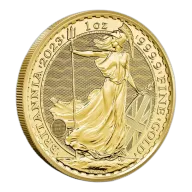 2023 1 oz British Gold Britannia Coin (BU, Queen Elizabeth II Obverse)