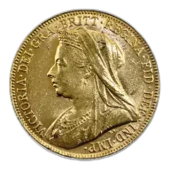 1900-P Perth Mint Gold Sovereign - Queen Victoria Veiled Head, St George & Dragon