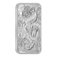 Perth Mint 2024 Dragon 1oz Silver Rectangular Bullion Coin in Capsule (1oz)