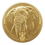 2022 1 oz South African Gold Big Five Elephant Coin BU