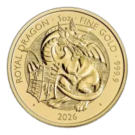 1 Ounce 2026 Royal Tudor Beasts Royal Dragon Pure Gold Coin