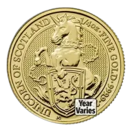 1/4 Oz Great Britain Queen's Beast Gold Coin - BU (Random Year/Design)