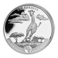 2019 1 oz Geiger The Giraffe Silver Coin - World's Wildlife (First Issue)