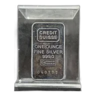 Credit Suisse 1 oz Vintage Silver Bar (Toned)