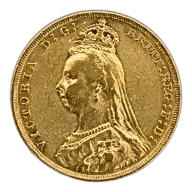 1887-S Sydney Mint Gold Sovereign - Queen Victoria Jubilee Head