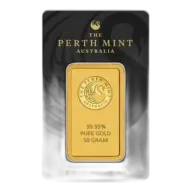 50 Gram Perth Mint Gold Bar - in Assay