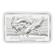 10 Oz Silver Bar | US Independence High Relief (New)