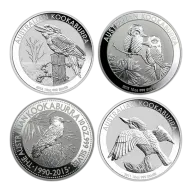 10 oz Silver Australian Kookaburra Coins (Random Year)