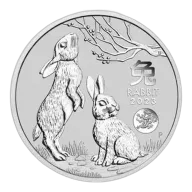 2023 1 oz Australia Silver Lunar Rabbit BU - Series III