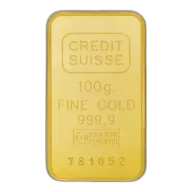 100g Gold Bar Credit Suisse - Pre-Owned (Damaged Plastic)