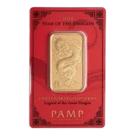 2024 1 oz PAMP Lunar Series "Year of the Dragon" Gold Bullion Bar