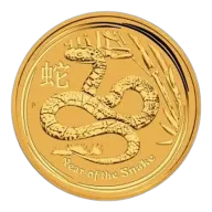 2013 2 oz Year of the Snake Gold Coin - Lunar Series