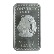 One Ounce Aztec Calendar Silver Bar