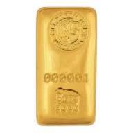 5 oz Gold Bar - Perth Mint (Cast)