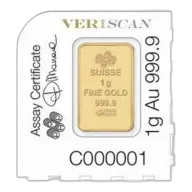 1 Gram Pamp Suisse Gold Bar