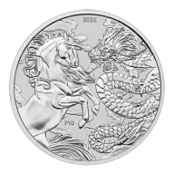 2026 Australian Chinese Myths and Legends Dragon and Horse 1oz Silver Coin
